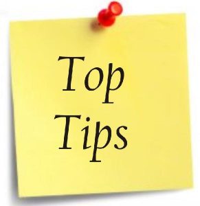 Top Tips postit note